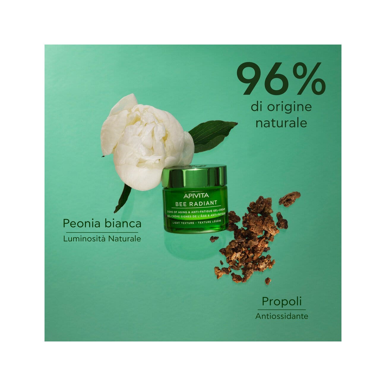 Apivita Bee Radiant Crema Gel Anti-Fatica Peony Light 50ml