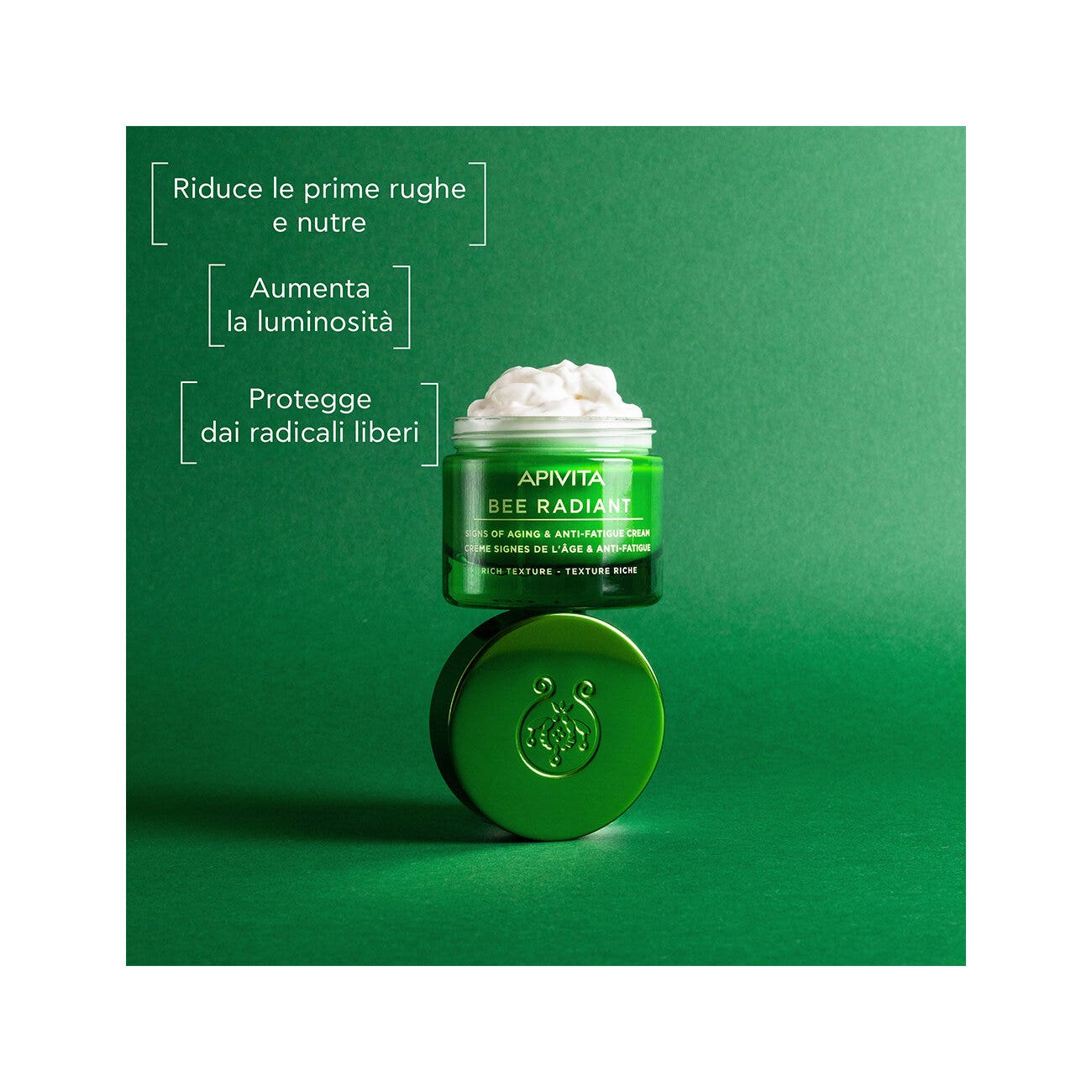 Apivita Bee Radiant Crema Gel Anti-Fatica Peony Rich 50ml