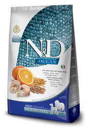 Farmina N&D Ocean Merluzzo E Farro Cani Adulti Taglia Media E Grande Sacco 2,5kg