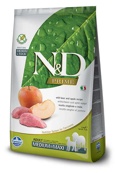 Farmina N&D Prime Cinghiale E Mela Cani Adulti Taglia Media E Grande Sacco 12kg