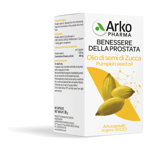 Arkopharma Aceite de semillas de calabaza 60 cápsulas