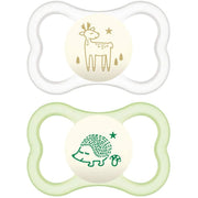 Mam Air Night Ciuccio Luminoso Silicone 6+ Neutro 2 Pezzi