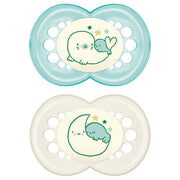 Mam Night Set Succhietto In Silicone Per Bambini 6 Mesi+ Fantasia Assortita