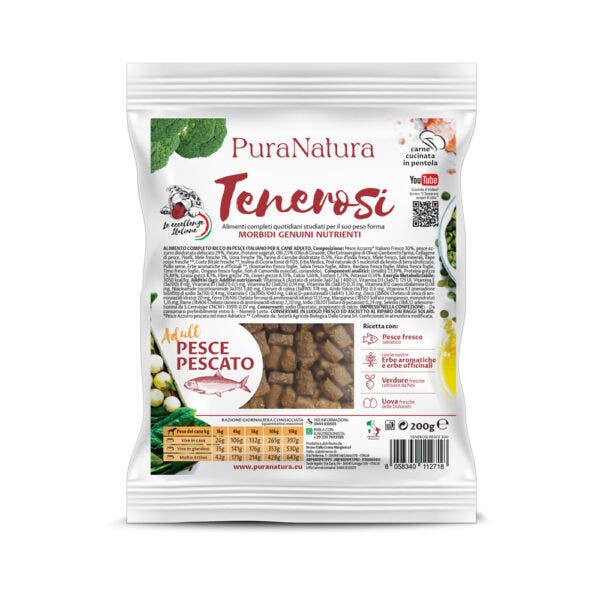 PuraNatura Tenerosi Pescado, pienso seco para perros adultos, bolsa de 200 g
