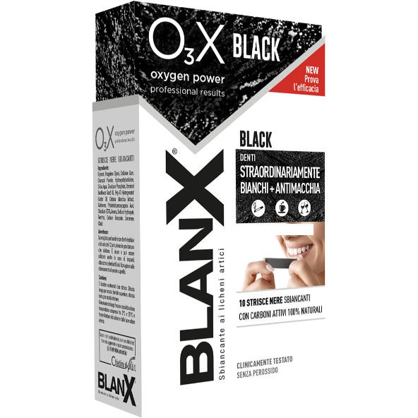 Blanx O3X Black Strisce Sbiancanti E Antimacchia 14 Pezzi