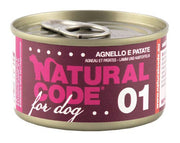 Natural Code 01 Cordero y Patatas para Perros Adultos, Lata de 90 g