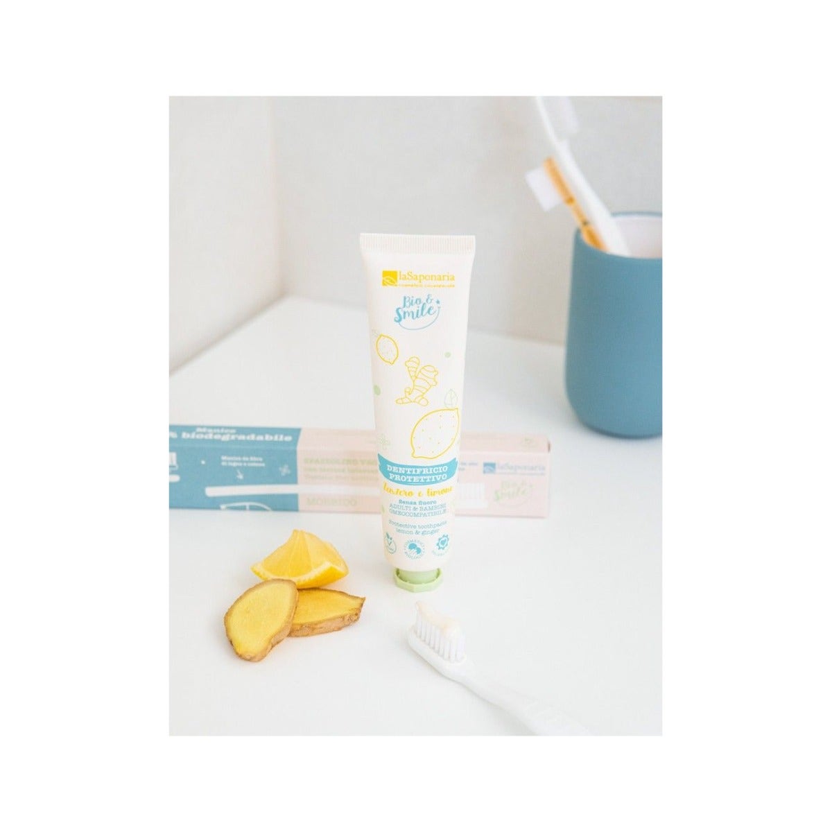La Saponaria Bio&Smile Dentifricio Protettivo Limone/Zenzero 75ml