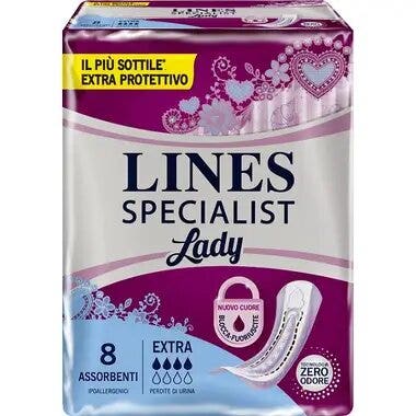 Lines Specialist Lady Compresas para Incontinencia Extra 8 Unidades