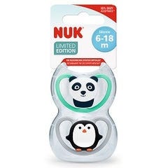 Nuk Succhietto Space Silicone Monochrome 6-18 Mesi 2 Pezzi