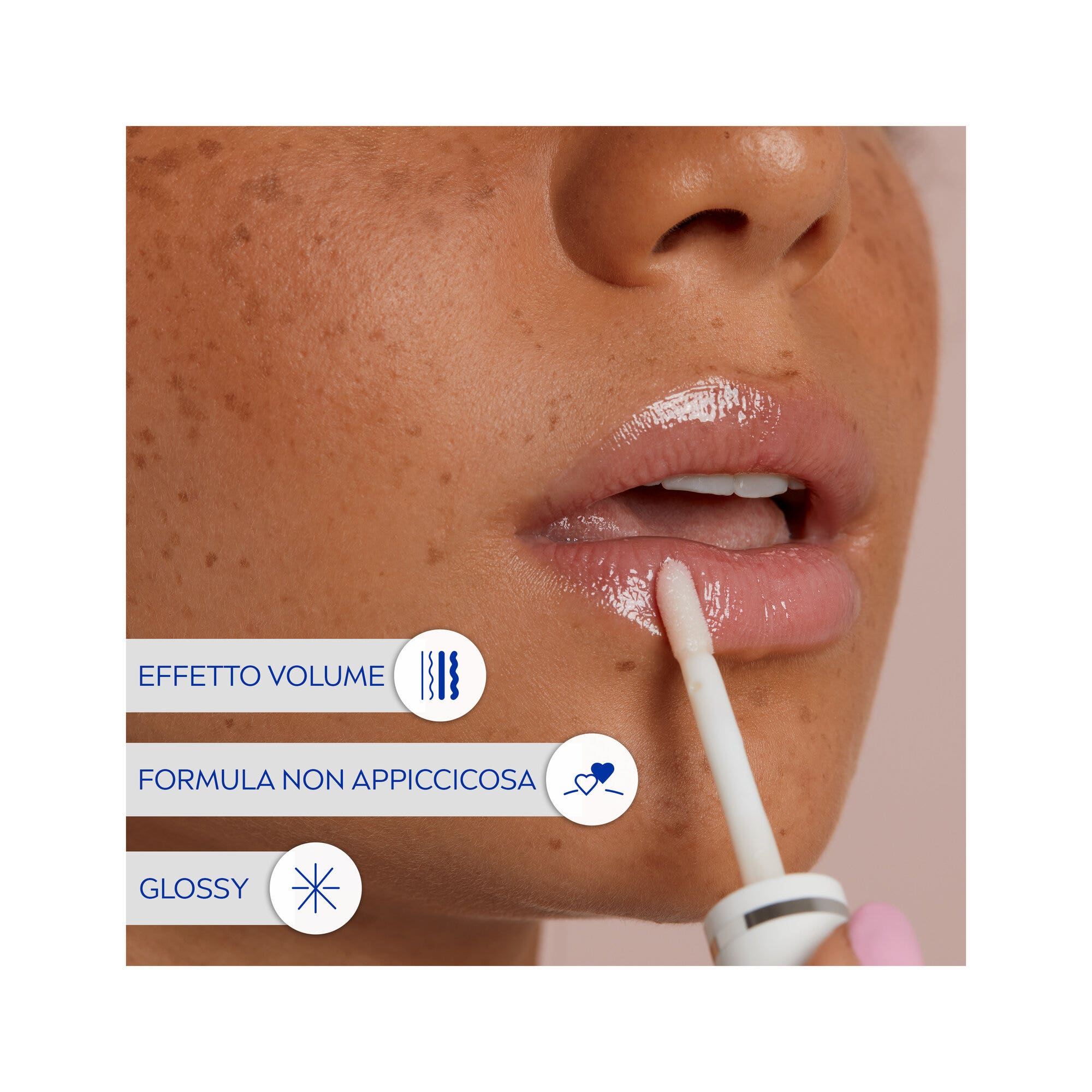 Labello Aceite Labial Efecto Brillo, Brillo de Labios Coloreado, Voluminizador e Hidratante 5,5 ml – Glossy Shine