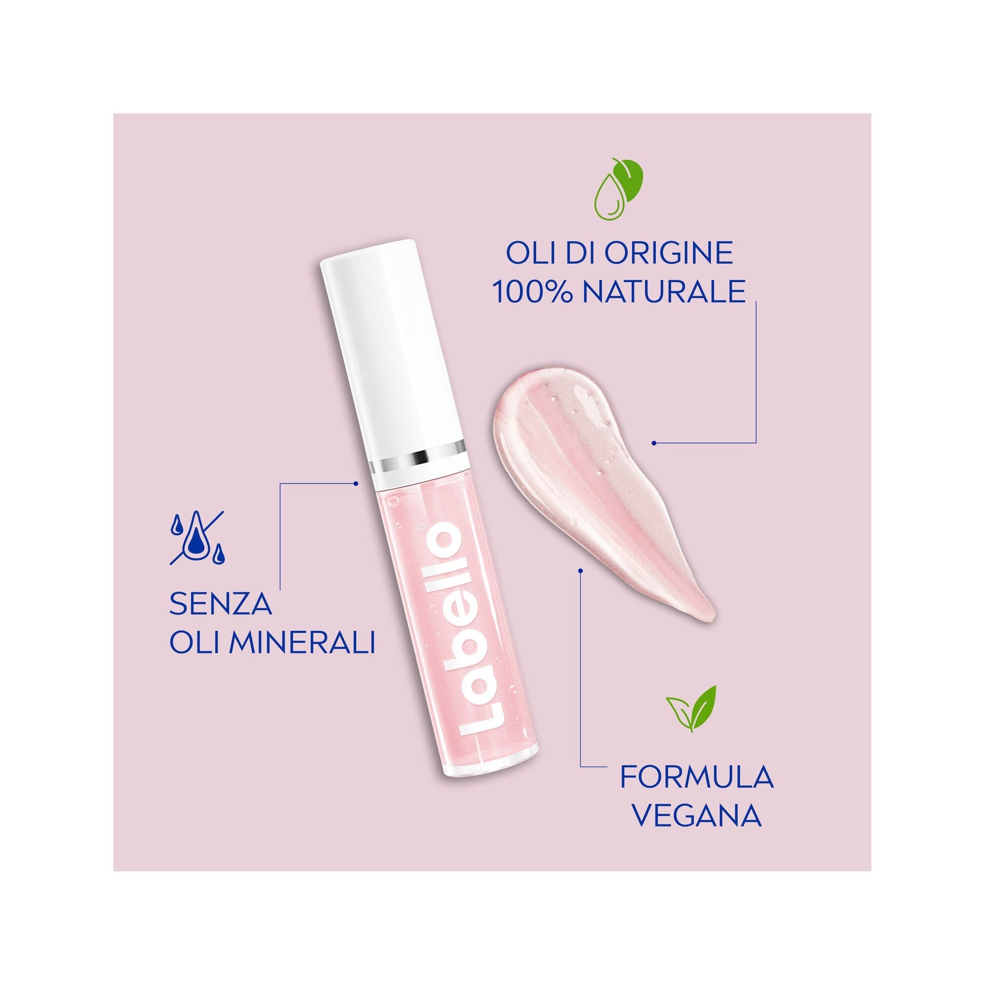 Labello Aceite Labial Efecto Brillo, Brillo de Labios Coloreado, Voluminizador e Hidratante 5,5 ml – Glossy Shine