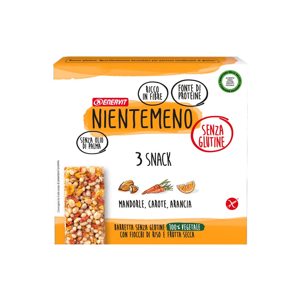 Enervit Nientemeno Barretta Arancia Mandorla e Carota 3x21g