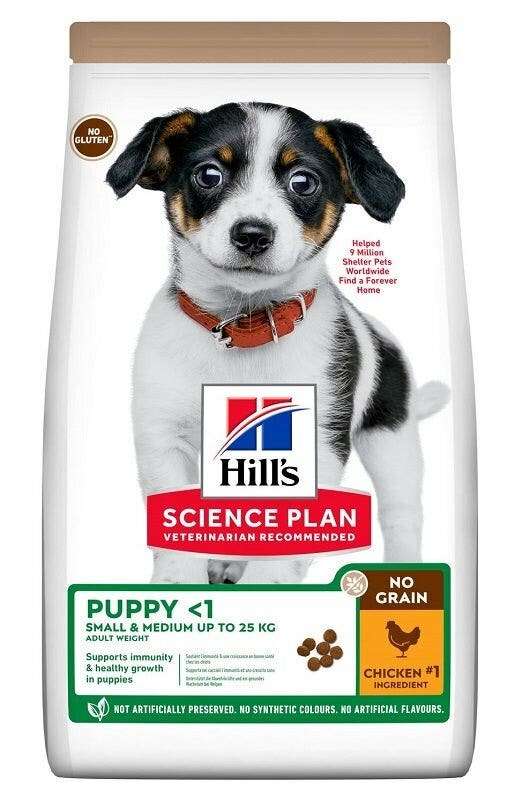 Hill's Science Plan No Grain Puppy <1 Cibo Secco Con Pollo Per Cuccioli Taglia Piccola/Media Sacco 2,5kg