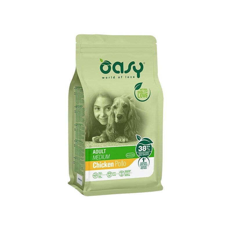 Oasy Adult Medium Con Pollo Per Cani Adulti 3kg