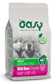 Oasy Dry Monoproteico Crocchette Al Cinghiale Per Cani Taglia Media/Grande Sacco 12kg