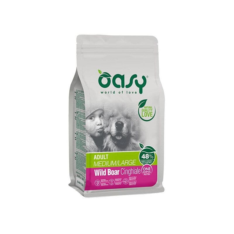 Oasy One Animal Protein Adult Medium & Large con jabalí para perros adultos 2,5 kg