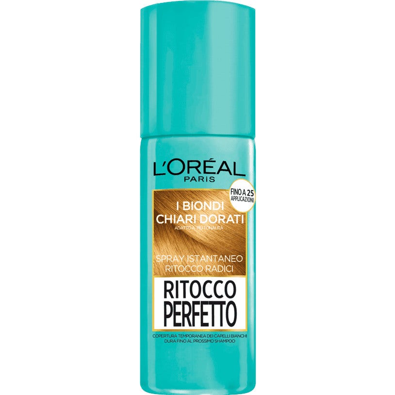 L'Oréal Paris Ritocco Perfetto Rubio Claro Dorado Spray Instantáneo para Retocar Raíces 75 ml