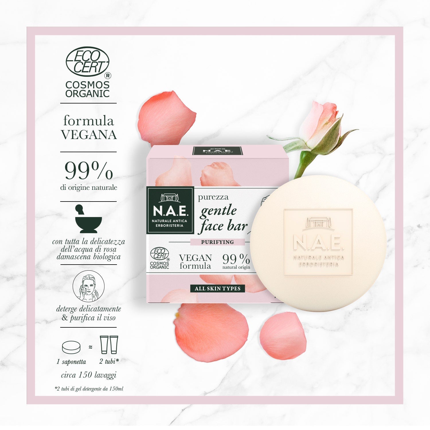 N.A.E. Saponetta Viso Purezza Formula Vegana