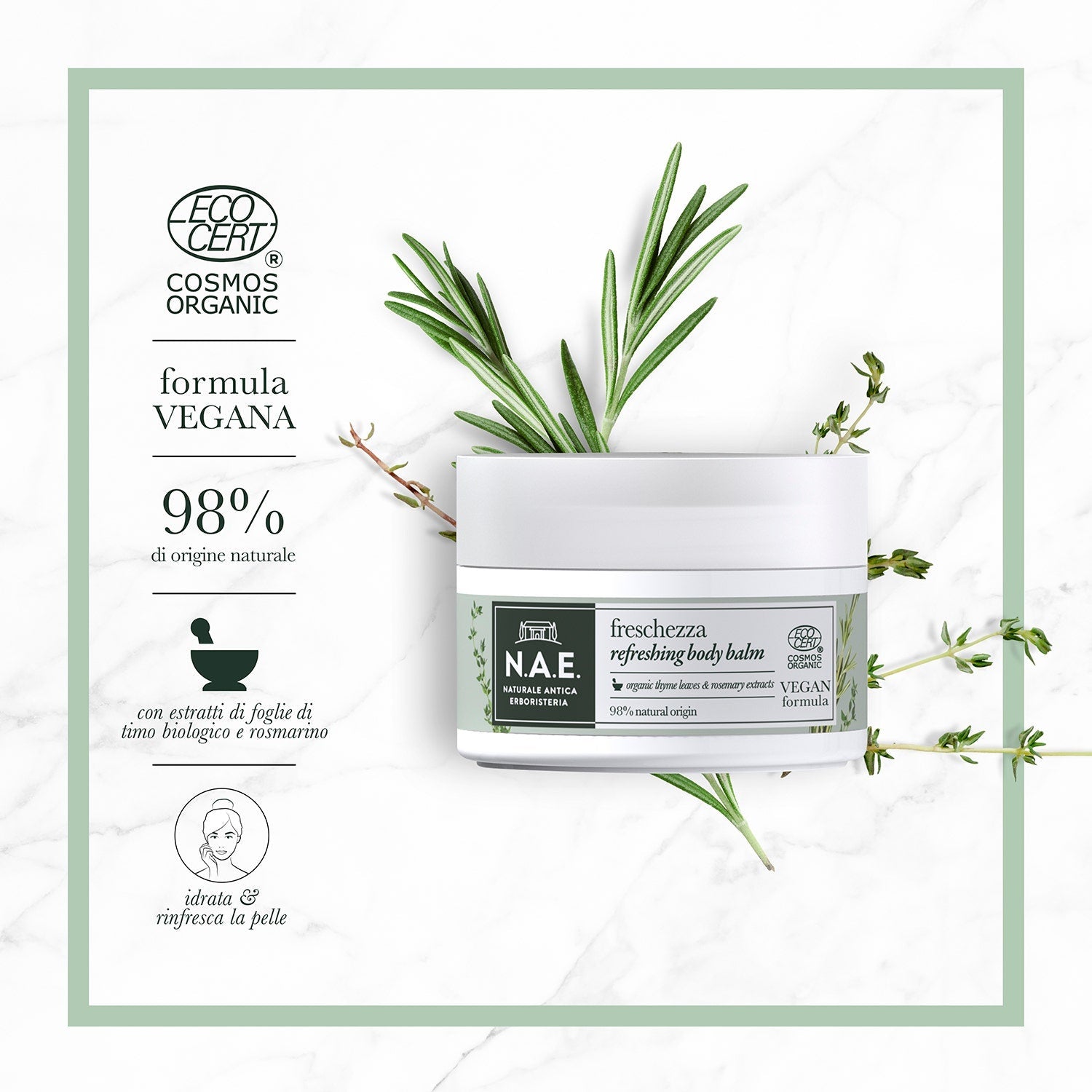 N.A.E. Balsamo Corpo Freschezza Formula Vegana 200ml