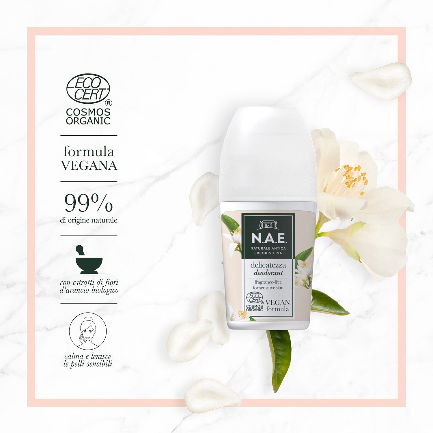 N.A.E. Deodorante Delicatezza Formula Vegana 50ml