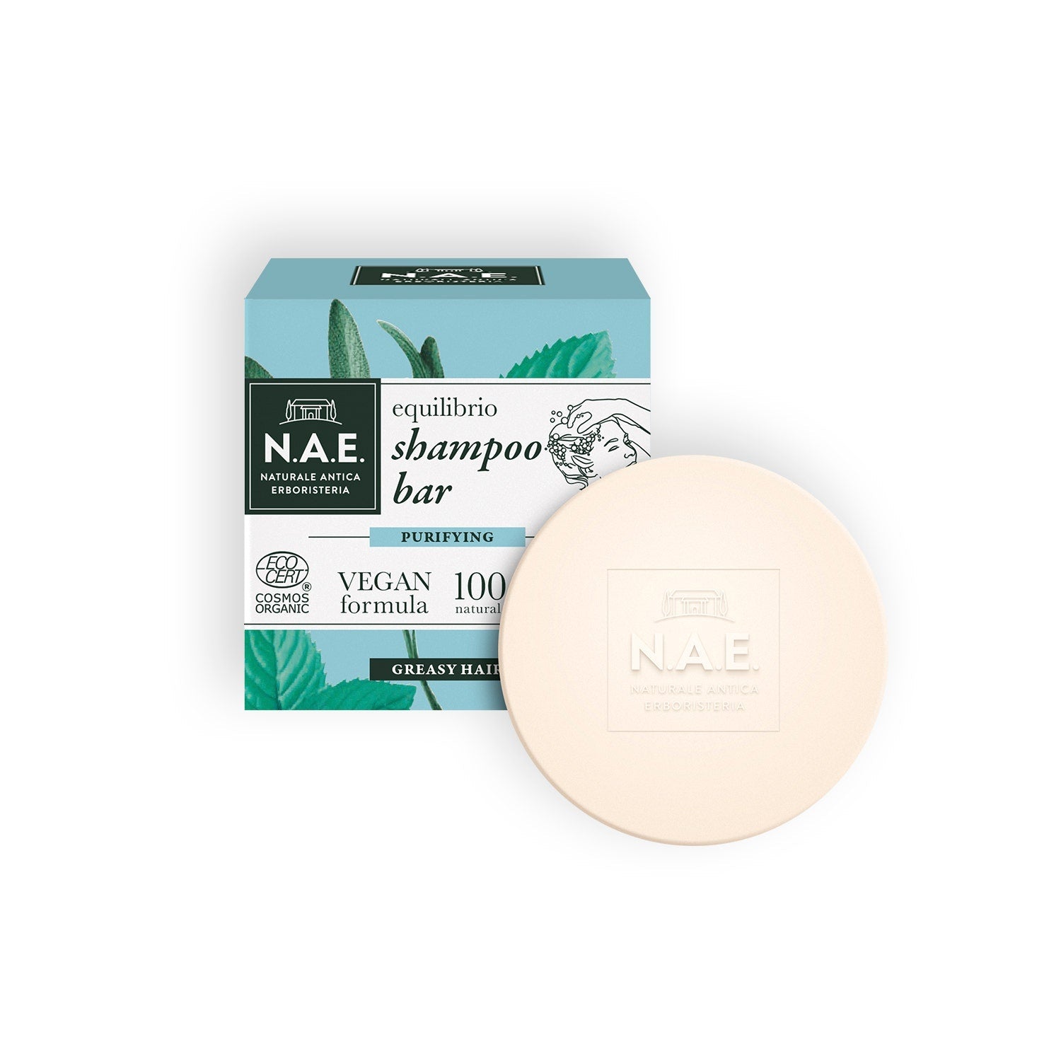 N.A.E. Shampoo Solido Equilibrio Per Capelli Grassi 85g
