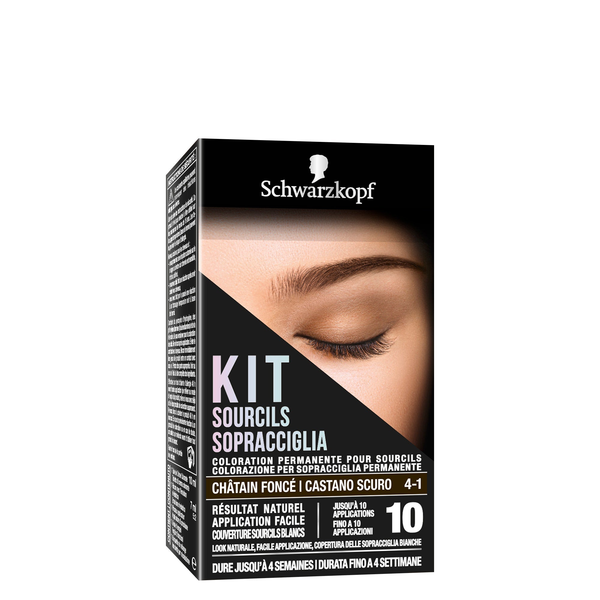 Schwarzkopf Kit Sopracciglia Colorazione Permanente Per Sopracciglia 4-1 Castano Scuro