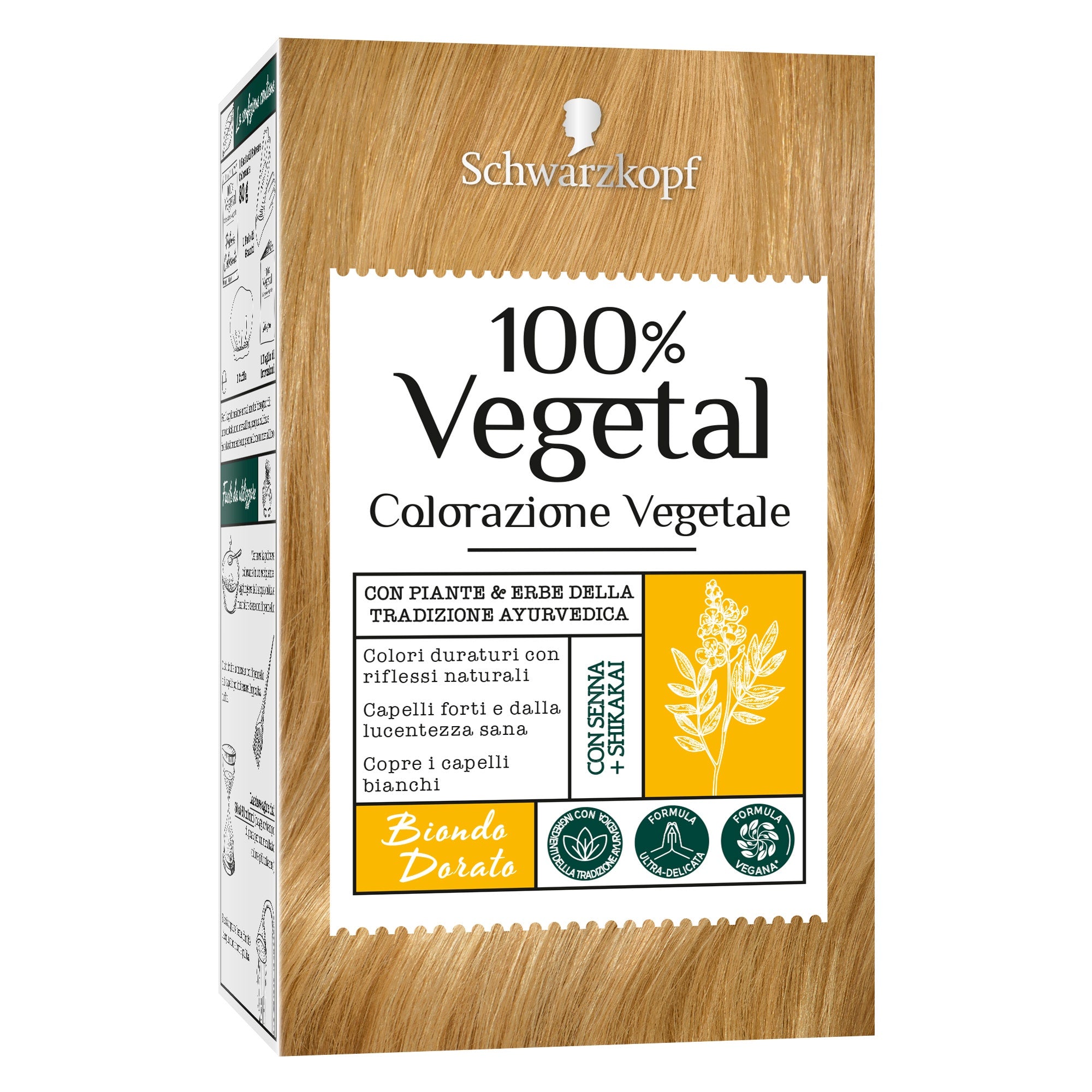 Schwarzkopf 100% Vegetal Colorazione Vegetale Capelli Biondo Dorato
