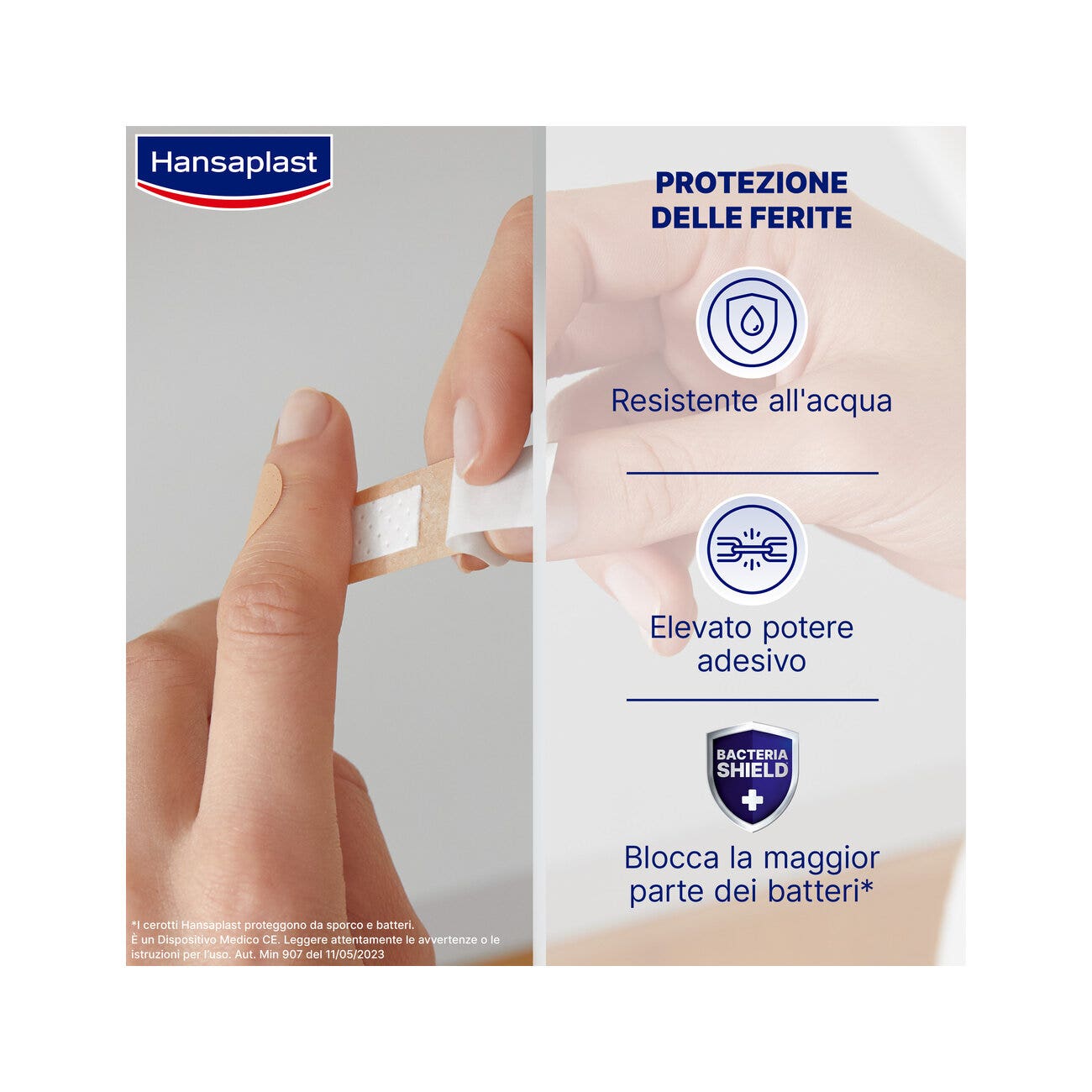 Hansaplast Apósitos Universales Impermeables y Transpirables para todo tipo de heridas, 2 tamaños, 10 unidades