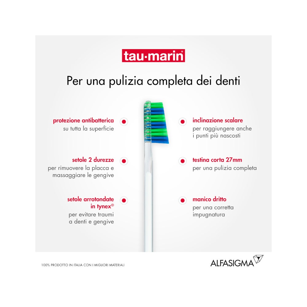 Taumarin Spazzolino Professional Setole Medie 27 Con Antibatterico