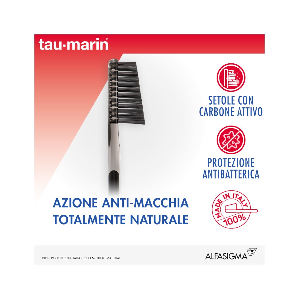 Taumarin Cepillo de dientes Professional Black con antibacteriano