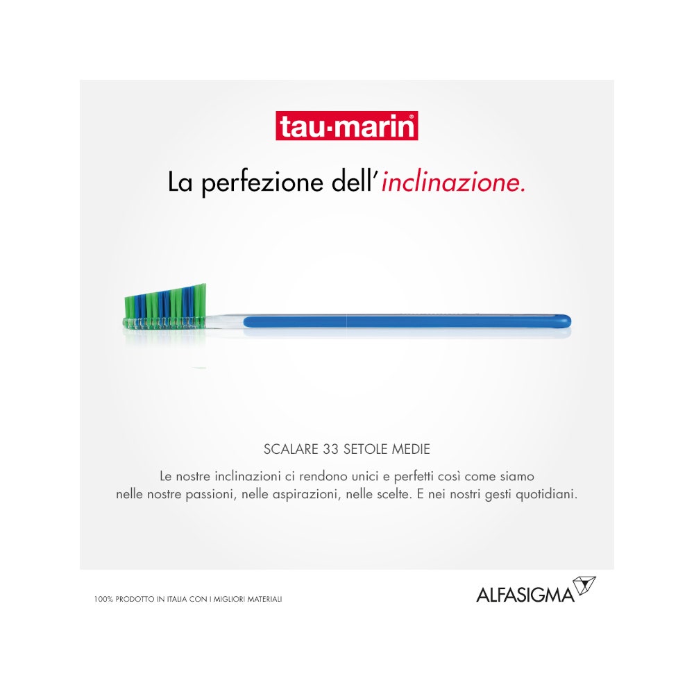 Taumarin Cepillo dental escalado 33 medio con antibacteriano