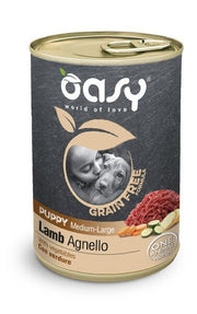 Oasy Grain Free Formula Comida húmeda de cordero para cachorros de razas medianas/grandes 400 g