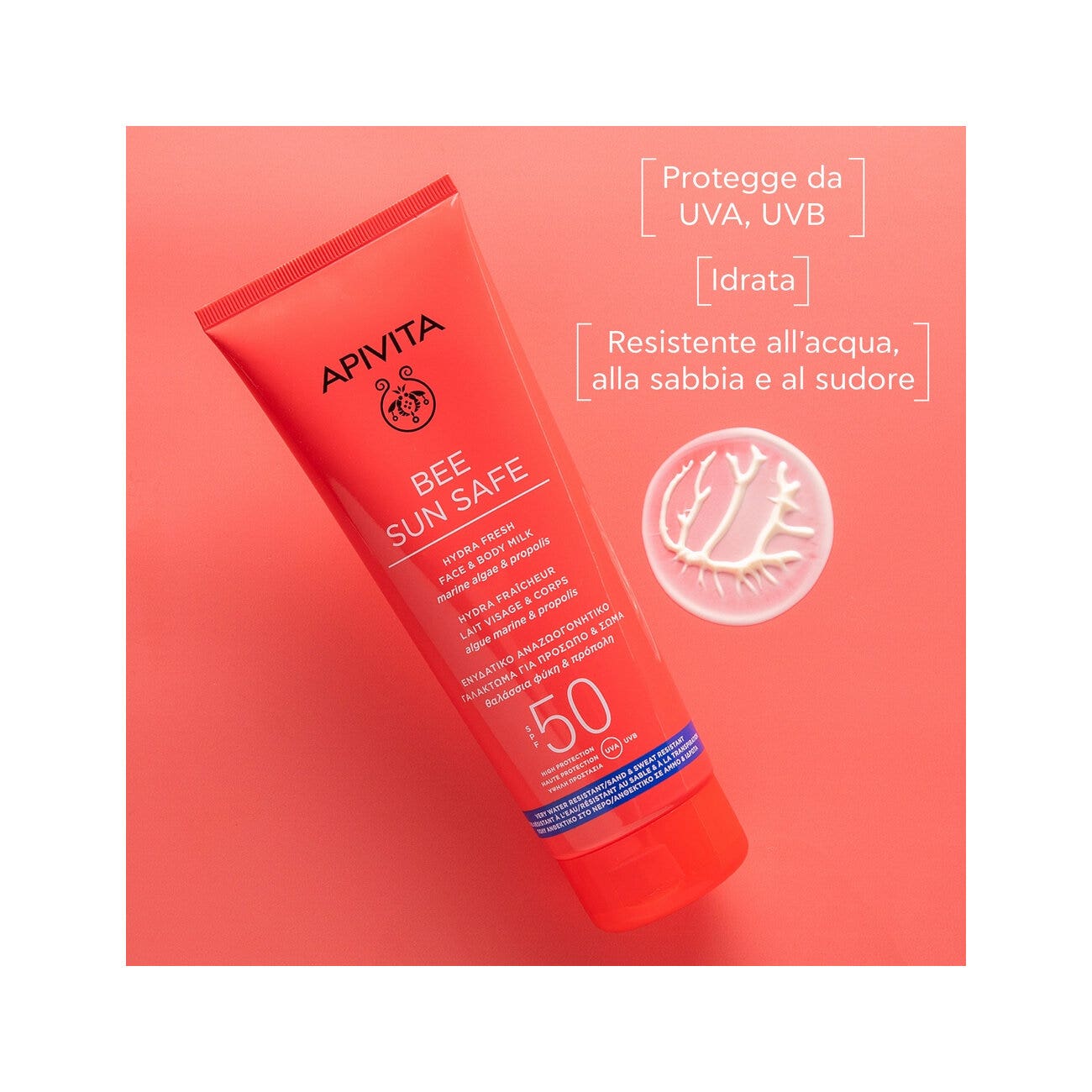 Apivita Bee Sun Safe Hydra Fresh Leche Solar SPF50 Rostro y Cuerpo 200 ml