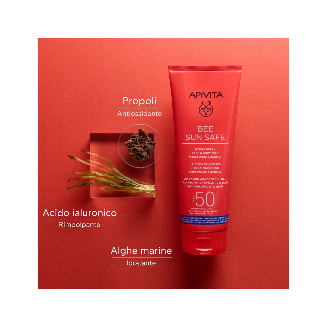 Apivita Bee Sun Safe Hydra Fresh Leche Solar SPF50 Rostro y Cuerpo 200 ml