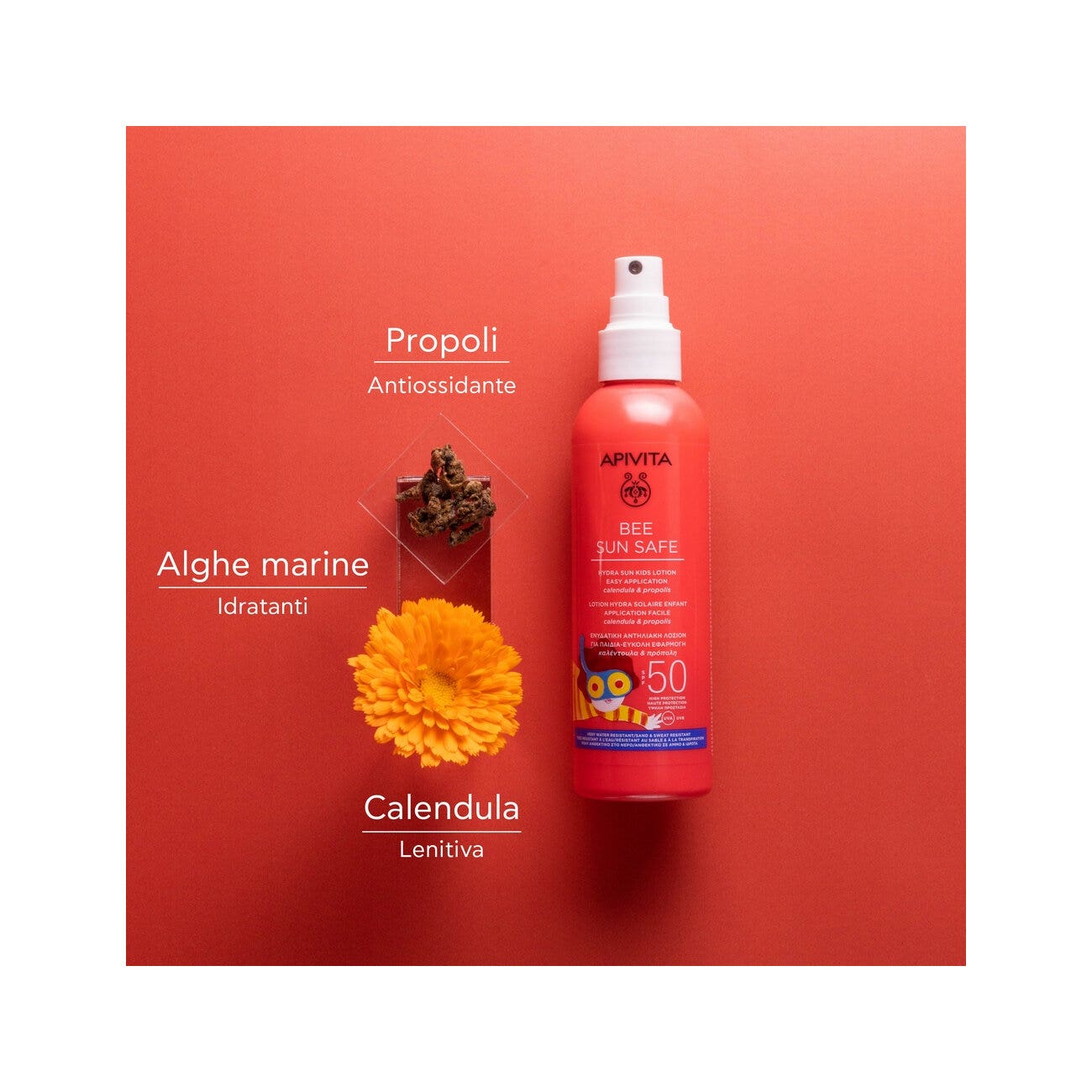 Apivita Bee Sun Safe Loción en spray Hydra Sun para niños SPF50 200 ml