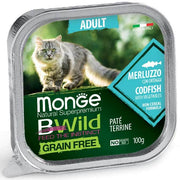 Monge B Wild Grain Free Bacalao con Verduras Comida Húmeda para Gatos Adultos 100 g