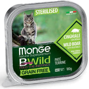 Monge B Wild Grain Free Jabalí con Verduras Comida Húmeda para Gatos Esterilizados 100 g