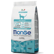 Monge Merluzzo Monoprotein Comida seca para gatos adultos esterilizados, bolsa de 1,5 kg