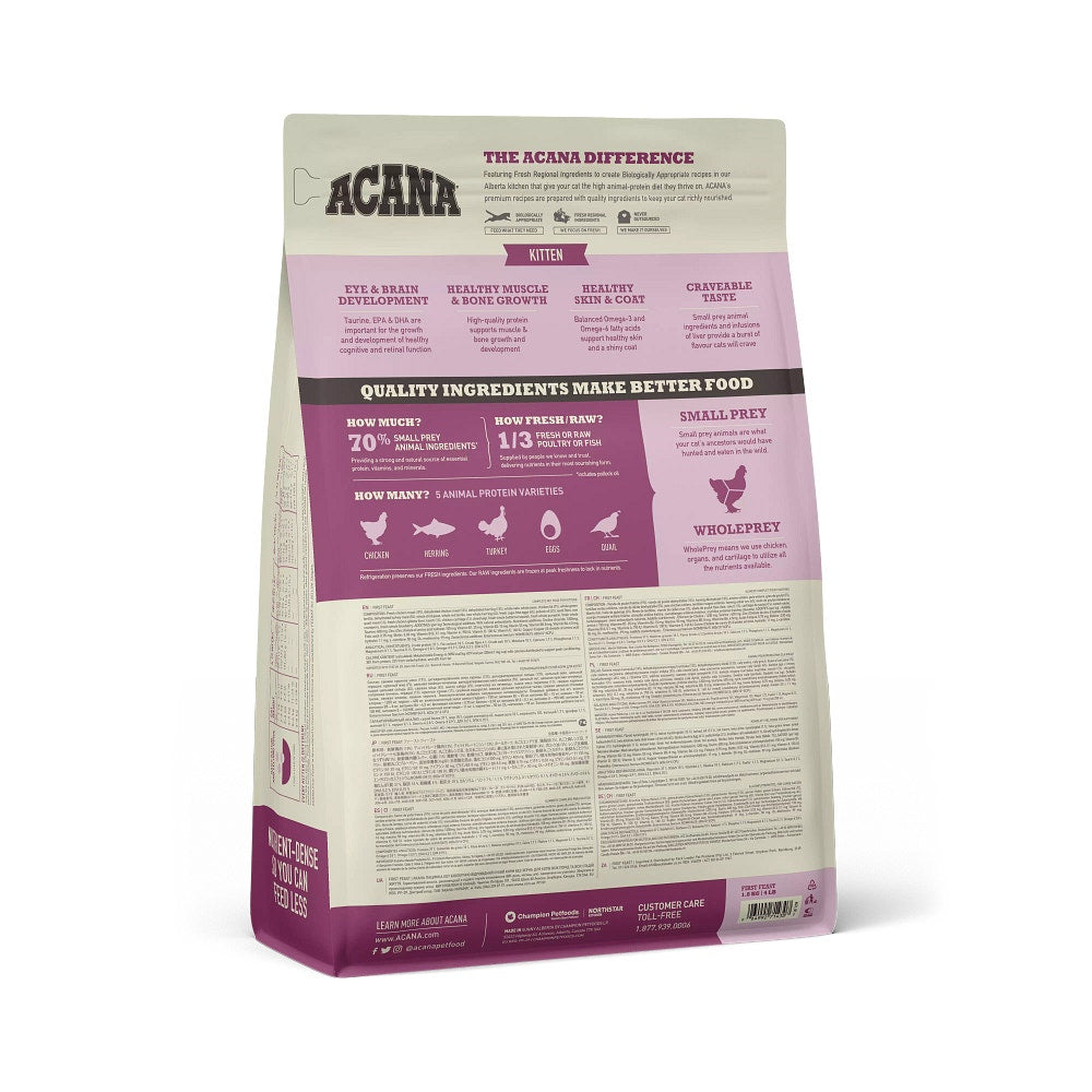 Acana Gatto Kitten First Feast Crocchette Pollo e Aringa Sacco 1,8Kg