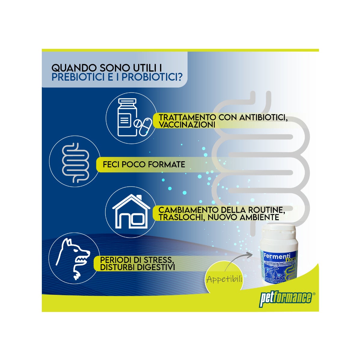 Petformance Fermenti Flora Mangime Complementare Dietetico Per Cani E Gatti 30 Compresse