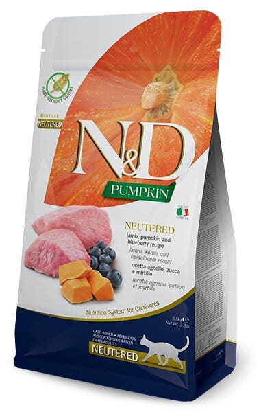 Farmina N&D Pumpkin Neutered Agnello E Zucca Gatti Adulti Sterilizzati Sacco 5kg