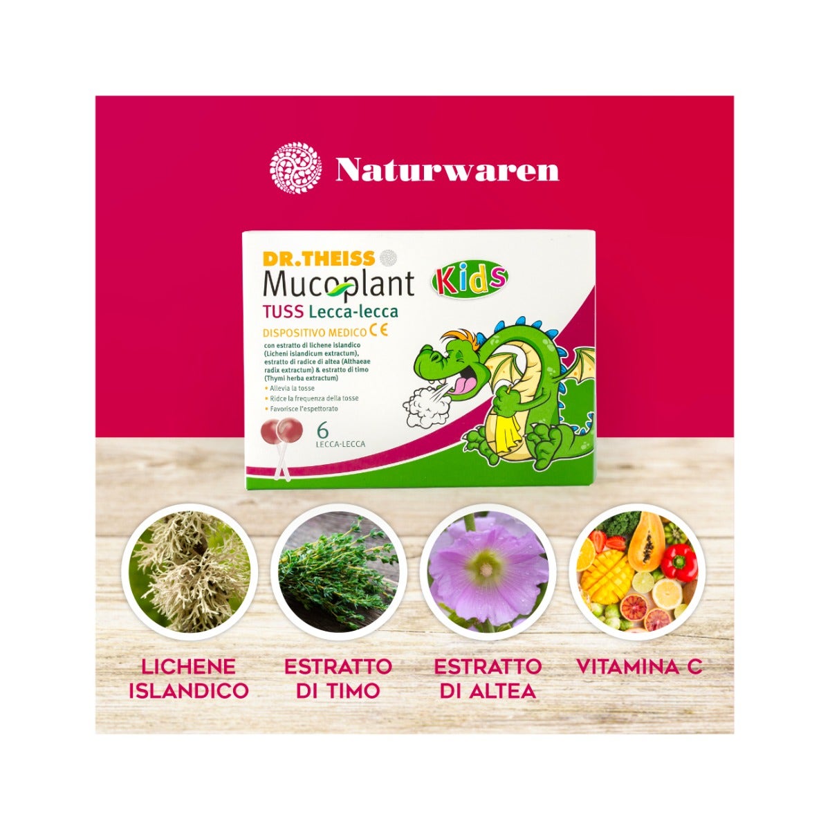 Dr Theiss Mucoplant Tuss Lecca Lecca Bambini 6 Pezzi