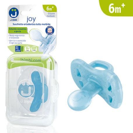 J Bimbi Joy Succhietto Tutto Morbido 6 Mesi+ Azzurro 1 Pezzo