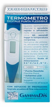 Termómetro digital de punta flexible con funda protectora