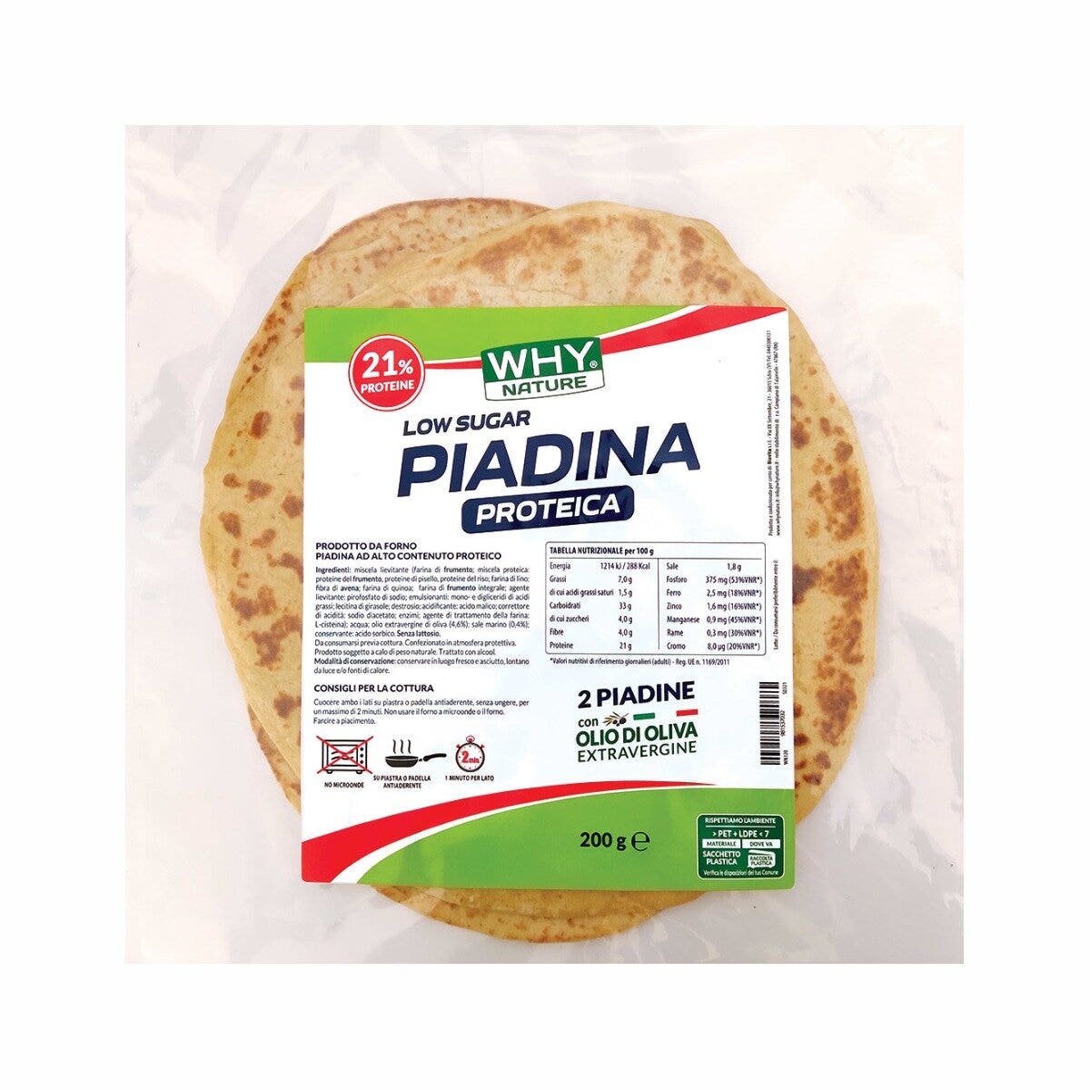 Why Nature Low Sugar Piadina Proteica 200g