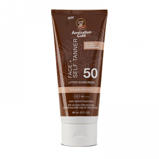 Australian Gold Face+ Self Tanner SPF50 Protezione Solare Viso 88ml