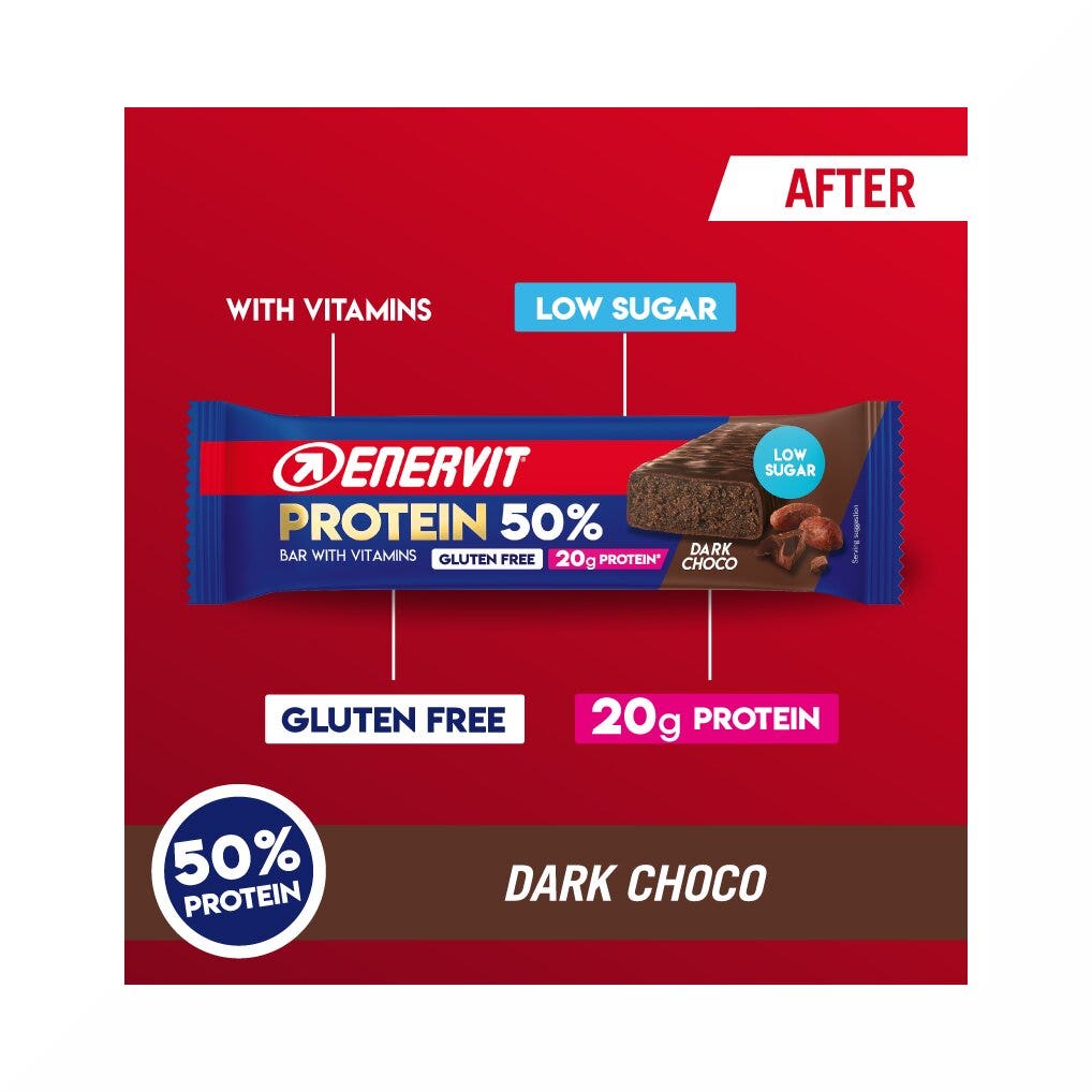 Enervit Protein Barretta 50% Dark Choco 40g