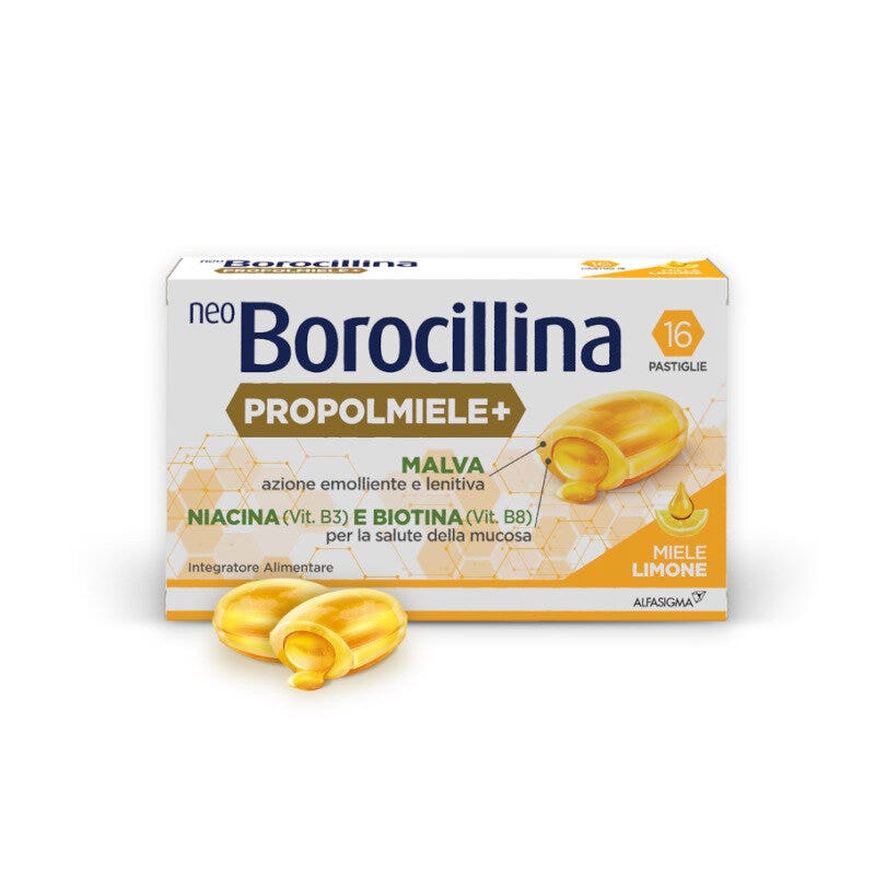 Neoborocillina Propolmiele + Miel/Limón 16 pastillas