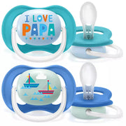 Philips Avent Ciuccio Ultra Air Boat/Papa Maschio 6-18 Mesi 2 Pezzi