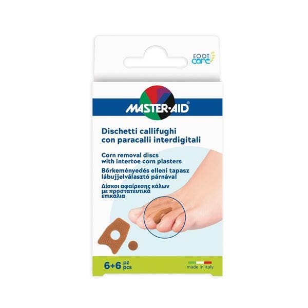 Master Aid Discos para callos 6 unidades + Protectores interdigitales 6 unidades